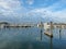 Yachts docked in Crandon Marina on Key Biscayne, Florida.