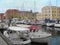 Yachts floating in a canal in Copenhagen