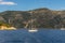 Yachts in Ionion sea, near Ithaca island, Greece