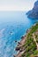 Yachts in Marina Piccola in Tyrrhenian Sea of Capri Island