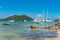 Yachts Marina at Praslin island Seychelles