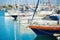 Yachts, masts, marina, Larnaca, Cyprus
