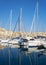 The yachts moored on the Dahla tad-Dockyard bay, Malta