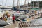 Yachts moored in Funchal seaport, Madeira island,