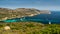 Yachts moored at Gulf of Revellata near Calvi in Corsica