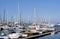 Yachts moored At jetty in Durban Harbor