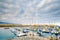 Yachts parking in harbor at sunset, Harbor yacht in Tenerife, Canary Islands