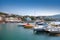 Yachts and pleasure boats are moored in Balchik