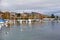 Yachts at Port de Pully Habor , Lake Geneva , Switzerland