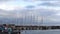 Yachts port,iskele,urla izmir. Sailboats in yacht marina under clouds sky.