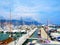 Yachts in port of Saint-Jean-Cap-Ferrat - resort and commune in southeast of France on promontory of Cote d`Azur in Provence-Alpe