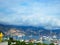 Yachts in port of Saint-Jean-Cap-Ferrat - resort and commune in southeast of France on promontory of Cote d`Azur in Provence-Alpe