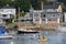 Yachts in Rockport Harbor, Rockport, MA, USA