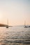 Yachts sailing in Aegean sea sunset view beautiful landscape travel yachting tour