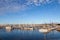 yachts and sailing ships in the harbor of Monterey, USA