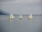 Yachts in a stormy cloudy day