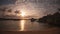 Yagaji Island, Okinawa, Japan from a cove at sunset