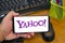 Yahoo logo on phone