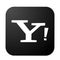 Yahoo mail social media logo button icon in black vector with modern gradient design illustrations on white background