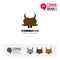 Yak animal concept icon set and modern brand identity logo template and app symbol based on comma sign