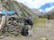 Yak Kharka village and way to Thorong La pass, Nepal