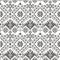 Yakan weaving inspired vector seamless pattern - Filipino traditonal geometric textile or fabric print design in black and white