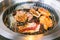 Yakiniku Buffet with Seafood Charcoal Grill BBQ Food style closeup