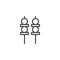 Yakitori skewers outline icon