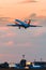 Yakovlev Yak-42 Saratov Airlines take off from airport