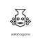 yakshagana icon. Trendy modern flat linear vector yakshagana icon on white background from thin line india collection