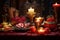 Yalda night candle holders and decorative