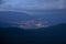 Yalta city from Ai-Petri Mountain. Night landscape