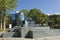 Yalta fountain and modern building