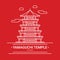 Yamaguchi temple. Vector illustration decorative design