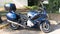 Yamaha FJR 1300 Motorcycle blue motorbike touring parked in city street