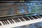 YAMAHA piano keyboard closeup