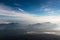 Yamanakako`s Mountains seen from the Top of Mt. Fuji in Japan