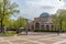 Yambol, Bulgaria, April 22, 2022: Bezistena covered marketplace