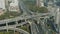 Yan`An Elevated Road Overpass at Sunny Day. Shanghai, China. Aerial View