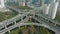 Yan`An Elevated Road Overpass at Sunny Day. Shanghai City. China. Aerial View