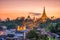 Yangon skyline with Shwedagon Pagoda in Myanmar