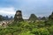 Yangshuo county town surrounded by mountains