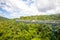 Yanoda, Hainan, China - 3.07.2019: People on panorama glass bridge in the Yanoda rain forest park on Hainan Island in