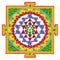 Yantra is a mystical diagram, mainly from the Tantric traditions of the Indian religions isolated flowers