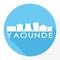 Yaounde Cameroon Flat Icon Skyline Silhouette Design City Vector Art Logo.