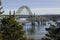 Yaquina Bay Bridge in sunny day