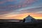 Yaranga in the tundra. A Yaranga is a tent-like mobile home of the Chukchi.