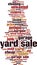 Yard sale word cloud