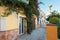 Yard with traditional Andalusian architecture at historical part of town