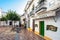 Yard with traditional Andalusian architecture at historical part of town